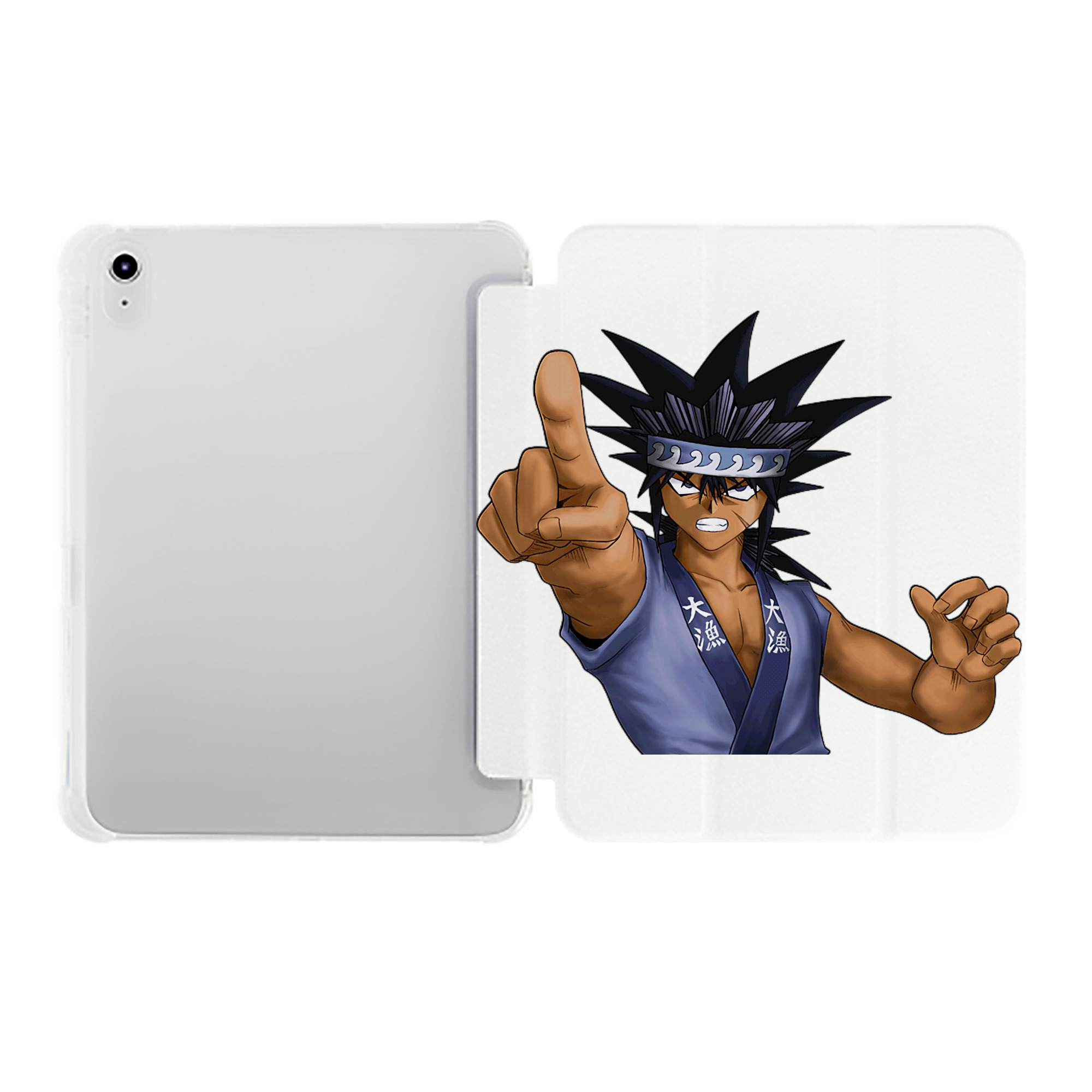 （画像用） 遊☆戯☆王 Yu-Gi-Oh! IPad ケース ペン収納付き 三つ折りスタンド PUレザー×シリコン 対応機種9.5/10.5/10.9インチ